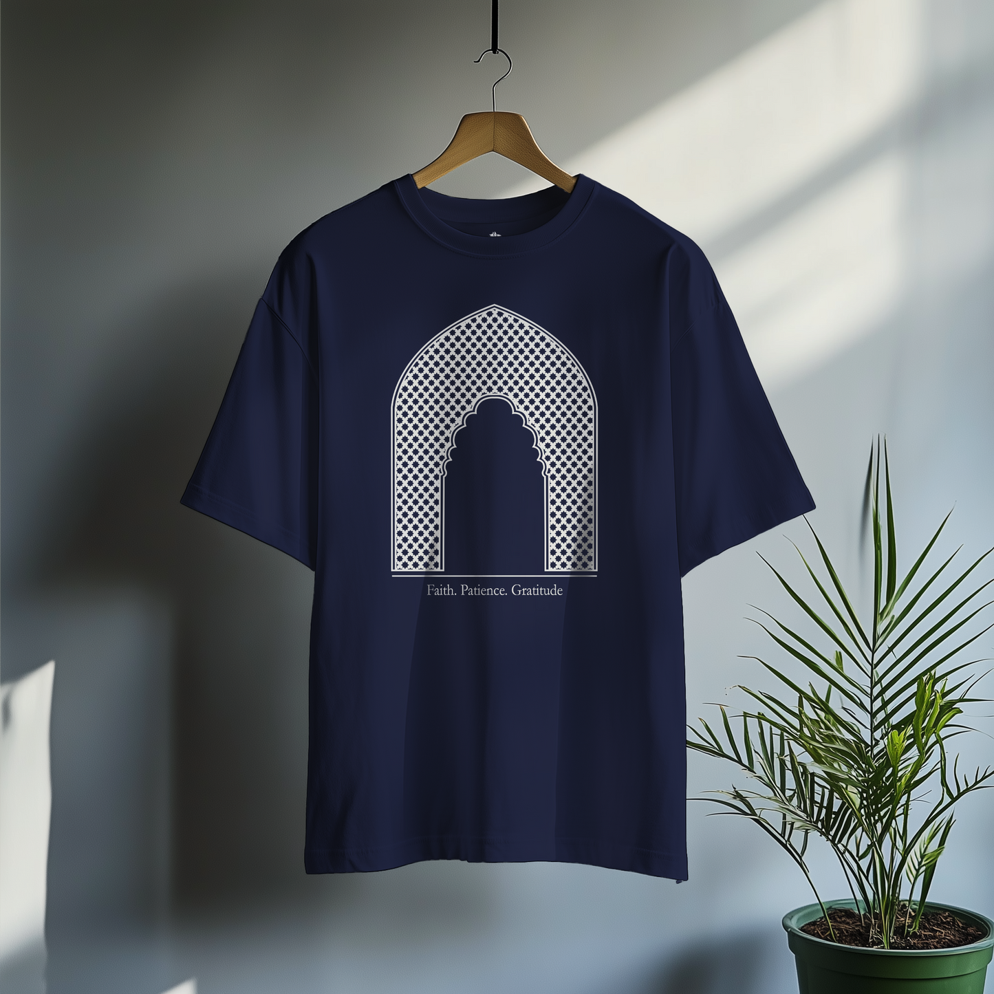 Arc of Faith, Patience, Gratitude - Classic Oversized Cotton T-Shirt
