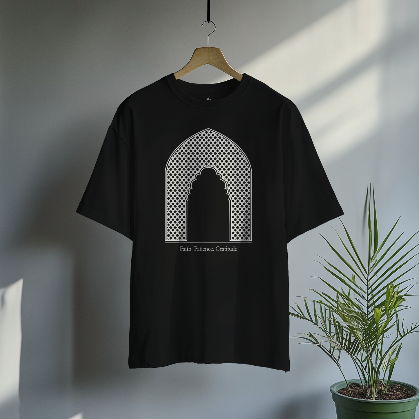 Arc of Faith, Patience, Gratitude - Classic Oversized Cotton T-Shirt