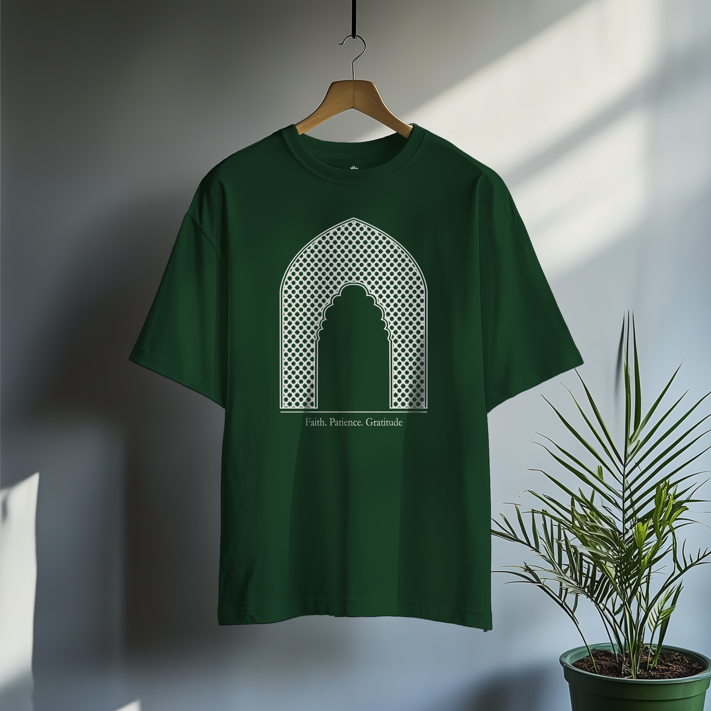 Arc of Faith, Patience, Gratitude - Classic Oversized Cotton T-Shirt