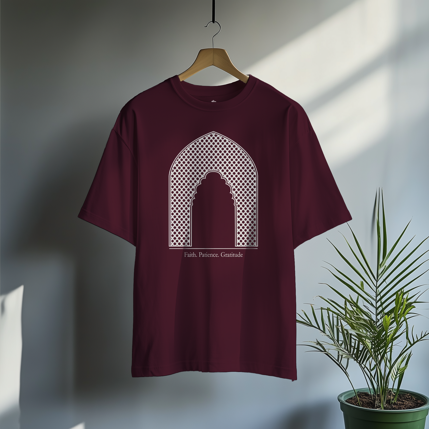 Arc of Faith, Patience, Gratitude - Classic Oversized Cotton T-Shirt