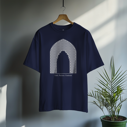 Arc of Faith, Patience, Gratitude - Classic Oversized Cotton T-Shirt