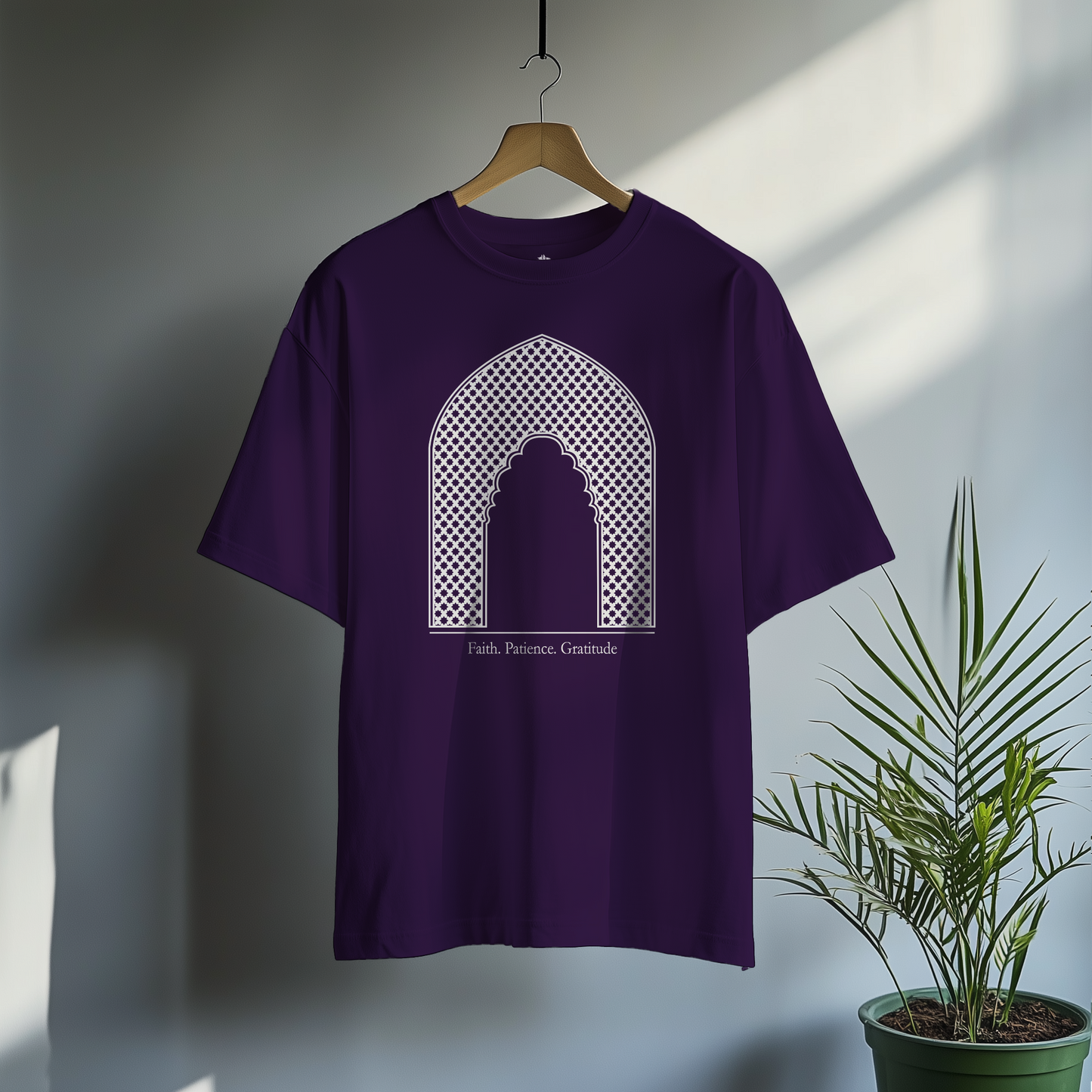 Arc of Faith, Patience, Gratitude - Classic Oversized Cotton T-Shirt